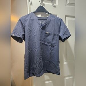 Figs- Men's Light Blue  V-Neck  Shirt Scrub M